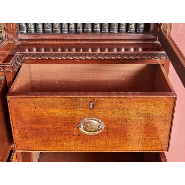 Antique English Library with Regency Secretary For Sale - Image 6 of 18