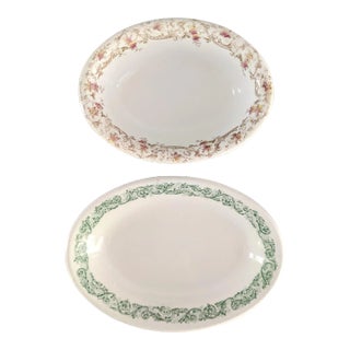 Antique J & G Meakin Hanley of England Waldorf Hotel Soap Dishes - Set of 2 For Sale