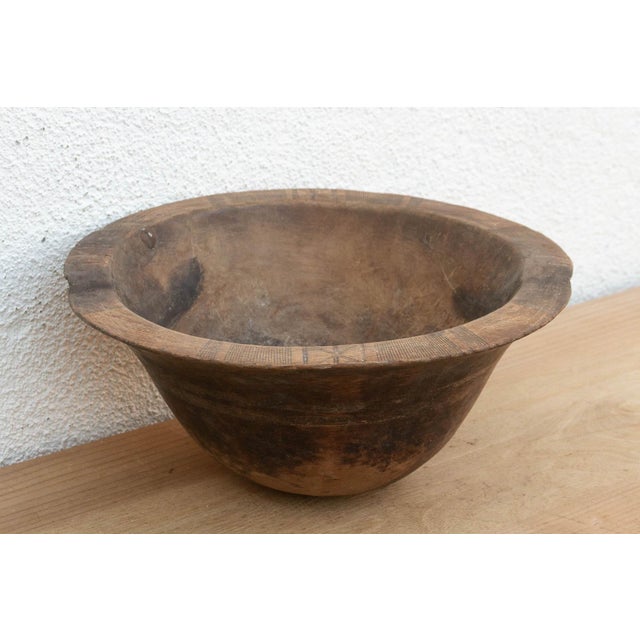 African Asymmetrical Root Burr African Bowl For Sale - Image 3 of 8