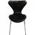Seven Chairs in Patinated Black Anilin Leather by Arne Jacobsen, 2000s, Set of 4 For Sale - Image 4 of 18
