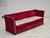 Danish Three-Seater Drop Arm Spanish Sofa in Red Furniture Velour, 1970s For Sale - Image 6 of 18