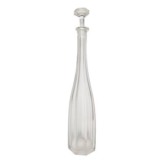 Art Deco Crystal Silver Carafe, Denmark, 1950s For Sale