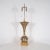 Single brass table lamp with mixed polished brass and silvered brass finish. Origin: Italy Circa: 1960s Dimensions: 6"...