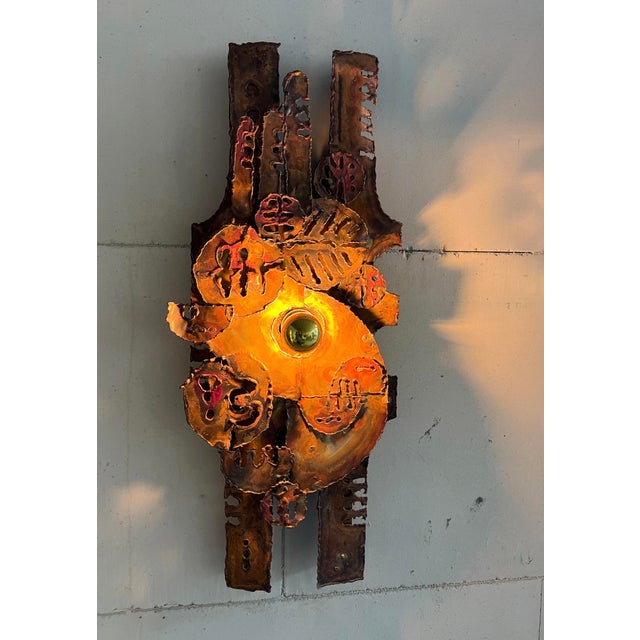 Metal Wall Sconce from Francesco Pasinato, 1970s For Sale - Image 7 of 15