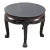 Antique Chinese Round Black Accent Table For Sale