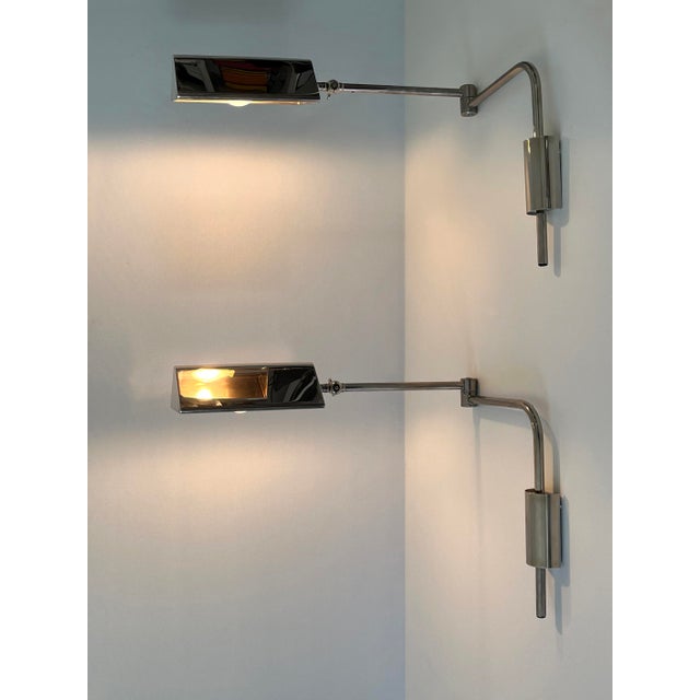 Metal Articulated Wall Lamps or Reading Lights by Florian Schulz, 1970s, Set of 2 For Sale - Image 7 of 18