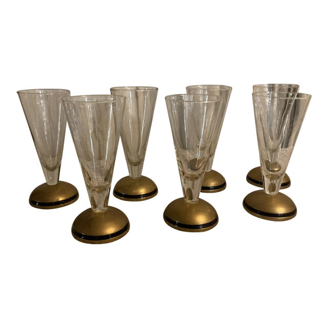 1990s Art Deco Bar Ware - Set of 7 For Sale