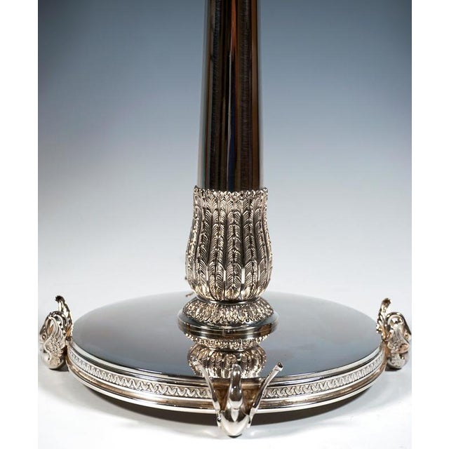 Art Deco Silver Candelabras with Palmette Decoration, Spain, 1934, Set of 2 For Sale - Image 9 of 13