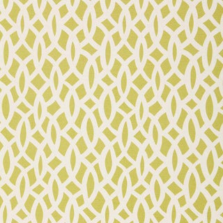 Schumacher Chain Link Fabric in Chartreuse For Sale