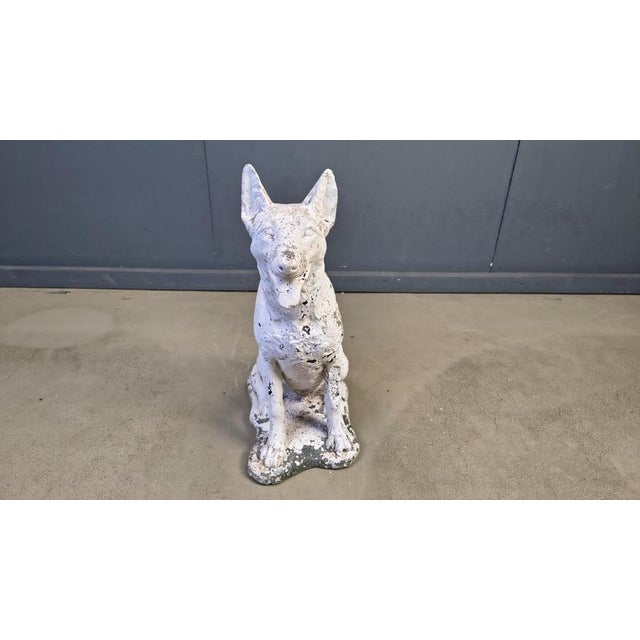 Vintage Concrete Guard Dog Sculpture, 1960s For Sale - Image 10 of 15