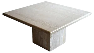 Mid-Century Travertine Side Table, 1970s