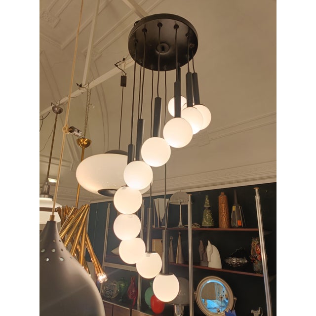 1970s 12-Light Tubular Cascade Light, 1970s For Sale - Image 5 of 9