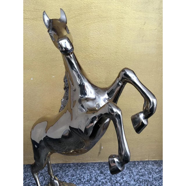 Metal Mid Century Brass Horse, Italy, 1950s For Sale - Image 7 of 14