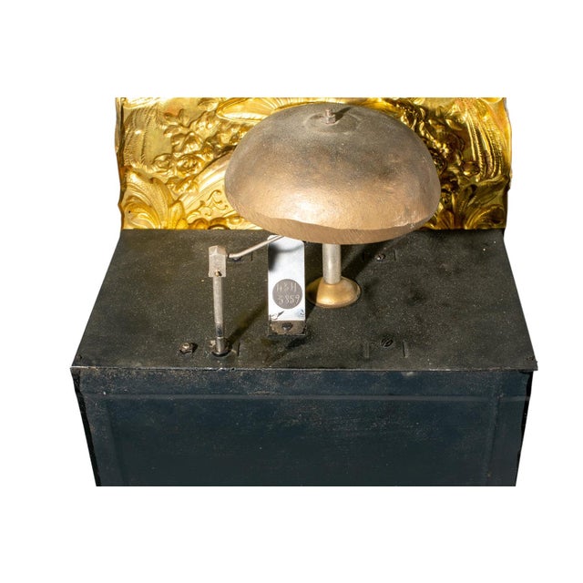 Antique French Comtoise Clock With Flower Pendulum for Parts Only For Sale - Image 4 of 8