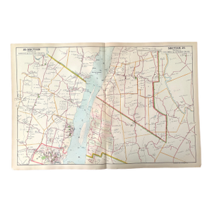 Antique Cartography Map - Section 25 of Greene, Ulster, Columbia and Dutchess Counties, New York - Published by Watson and Company 1891