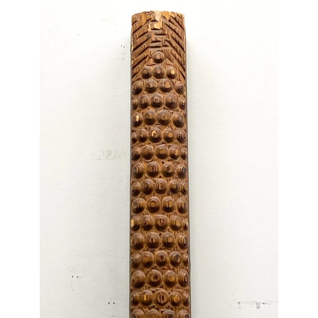 Mid-Century Modern Monumental Wooden Totem Sculpture Circa 1950 For Sale - Image 3 of 11