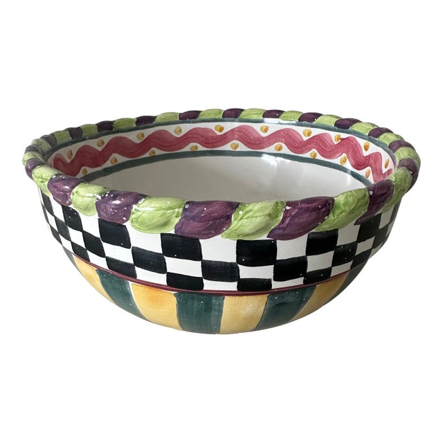 MacKenzie-Childs Picadilly Serving Bowl For Sale