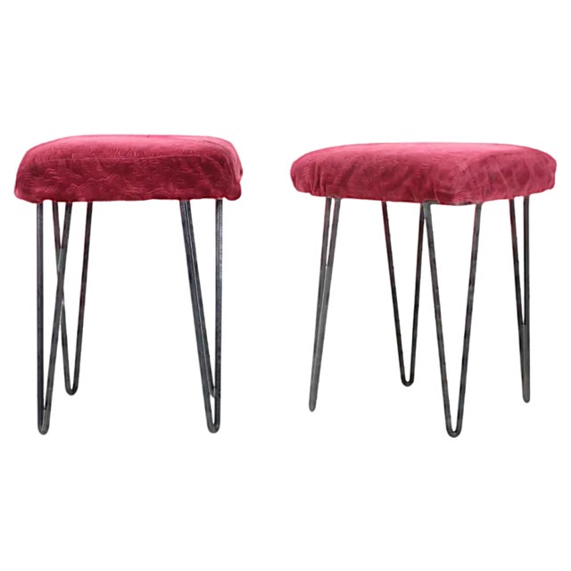 Set of Mid-Century Stools, Czechoslovakia, 1970s For Sale