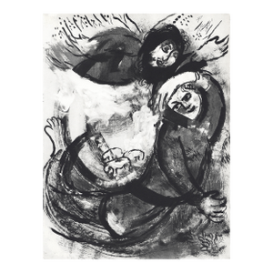 1960 Marc Chagall Héliogravure 5 "The Flood" From Dessins Pour La Bible