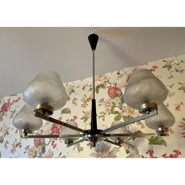 Mid-Century Modern Pendant Lamp in Metal, 1950s For Sale - Image 6 of 18