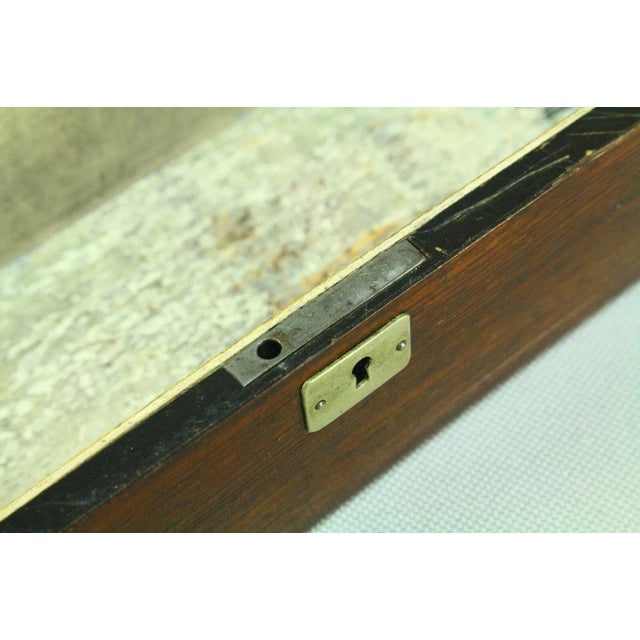 19th Cent. Rose Wood Mother-Of-Pearl Inlay & Micro-Mosaic Locking Box For Sale - Image 12 of 13