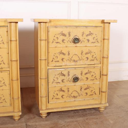 Faux Bamboo Nightstands, 1890s, Set of 2 For Sale - Image 3 of 12