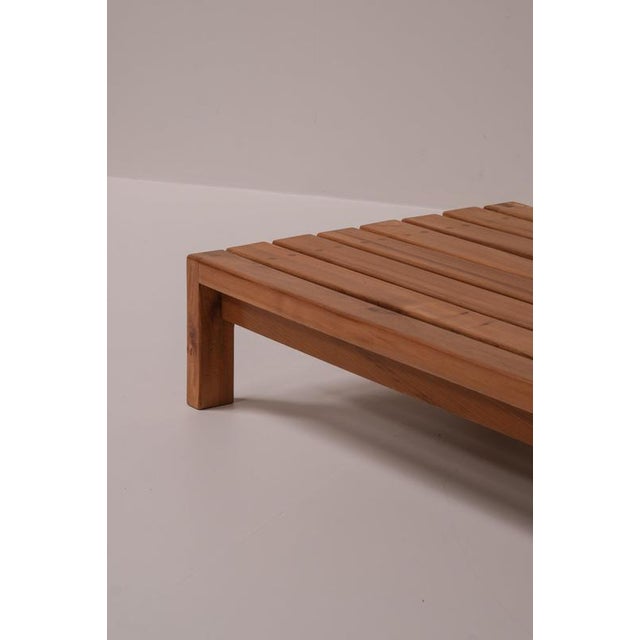 Low Coffee Table Bench in Pine by Maison Regain, France, 1970s For Sale - Image 9 of 13