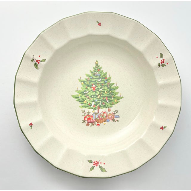 Studio Nova “Holiday Season” Set of 4 Ceramic Rim Soup Bowls 8 7/8” Excellent condition. No chips, cracks, or fleabites....