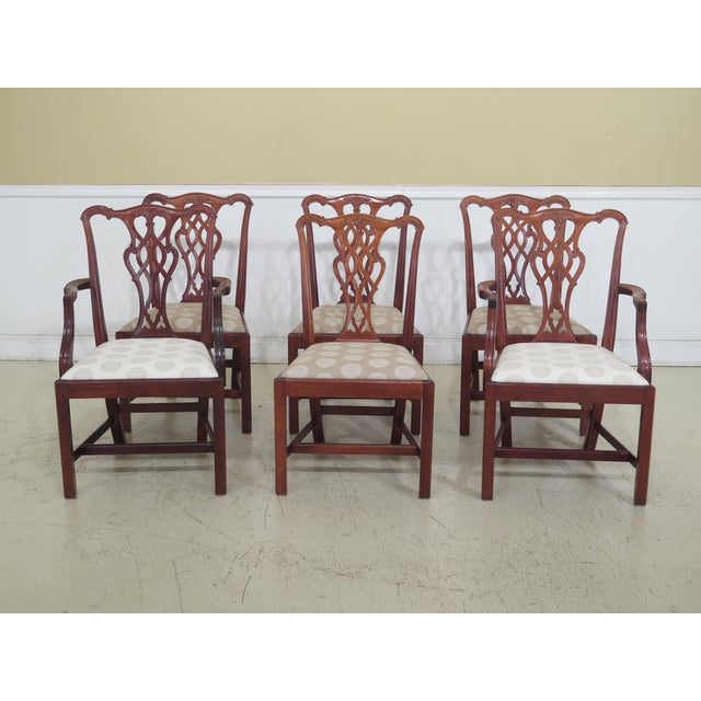 Chippendale Style Mahogany Dining Room Chairs Set Of 6 Chairish