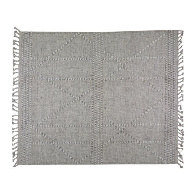 Moroccan Hand Knotted Wool Rug, 8'2"x10' For Sale