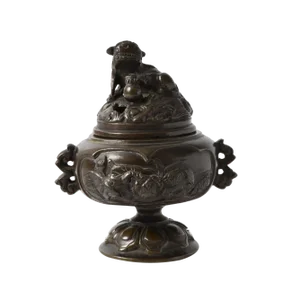 Japanese Meiji Period Bronze Koro Censer, 1890s