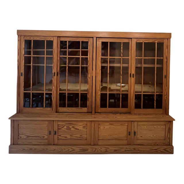 University Display Cabinet in Pine For Sale