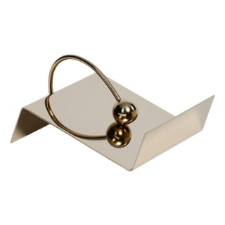 Open Frame Metal Cocktail Napkin Holder For Sale