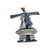 Navy Blue Vintage Ceramic Delft Blue and White Windmill Figurines - A Pair For Sale - Image 8 of 12