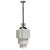 This 1930s Art Deco pendant light features a tiered Art Deco milk glass shade featuring stepped geometric layers. It is...