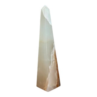 Vintage Onyx Stone Obelisk For Sale