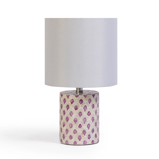 Merlot Capiz Shell Table Lamp For Sale In Los Angeles - Image 6 of 6
