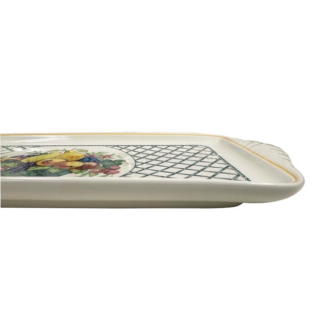 Green Vintate Villeroy & Boch "Basket" Large Sandwich Tray, Germany For Sale - Image 8 of 10