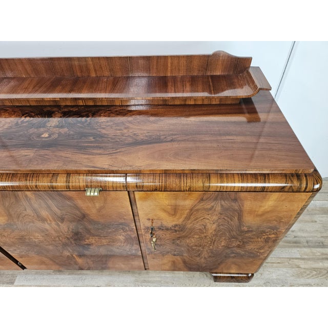 Art Deco French Sideboard in Walnut, 1940 For Sale - Image 6 of 18