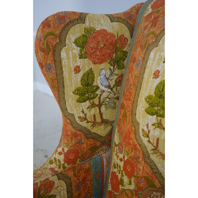 Hickory Chair Co Mahogany Wing Chair W. Down Seat For Sale - Image 12 of 18