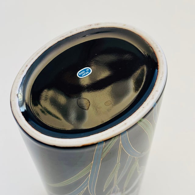 Tall Black Iris Vase For Sale - Image 9 of 9