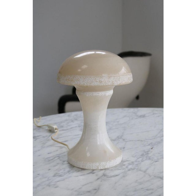 Mid-Century Alabaster Mushroom Table Lamp, Italy, 1960s For Sale - Image 10 of 11