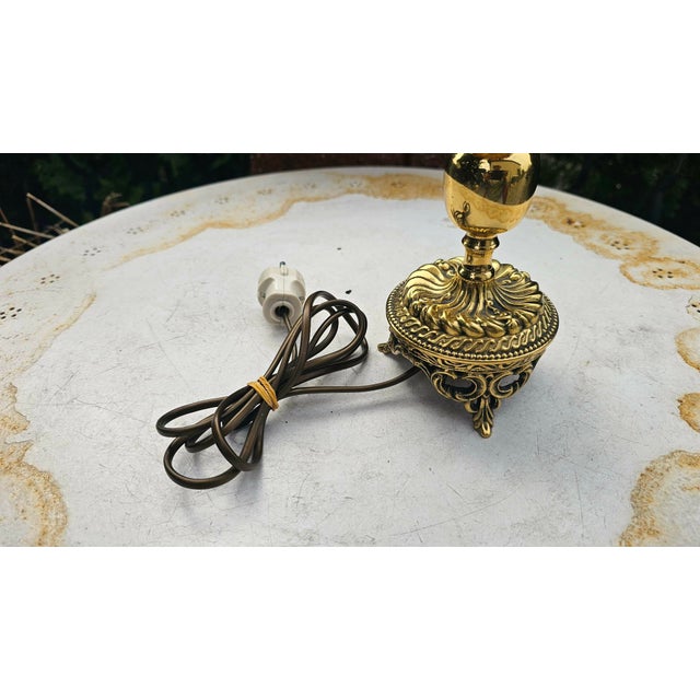Art Deco Style Brass Lamp, 1940s-1950s For Sale - Image 3 of 8