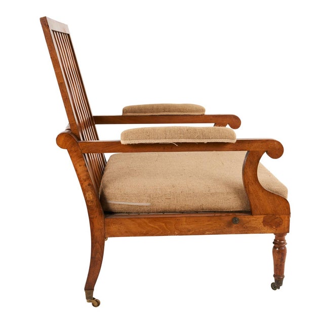 Schumacher 1820s Antique Schumacher Italian Walnut Reclining Chair For Sale - Image 4 of 6