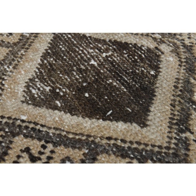 Traditional 1970s Turkish Oushak Handmade Wool Cotton Beige Runner Rug For Sale - Image 3 of 6