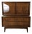 Mid Century Modern Highboy Dresser With Diamond Fronts by United Furniture For Sale