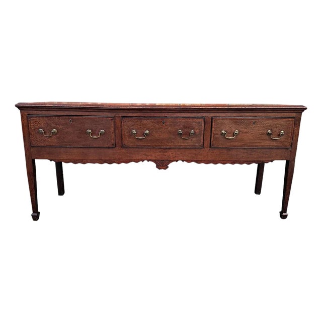 18th Century English Dresser Base For Sale