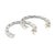 Metal 1990s Pair of John Hardy Estate Dot Flat Hoop Earrings 1.95" Sterling Silver For Sale - Image 7 of 7