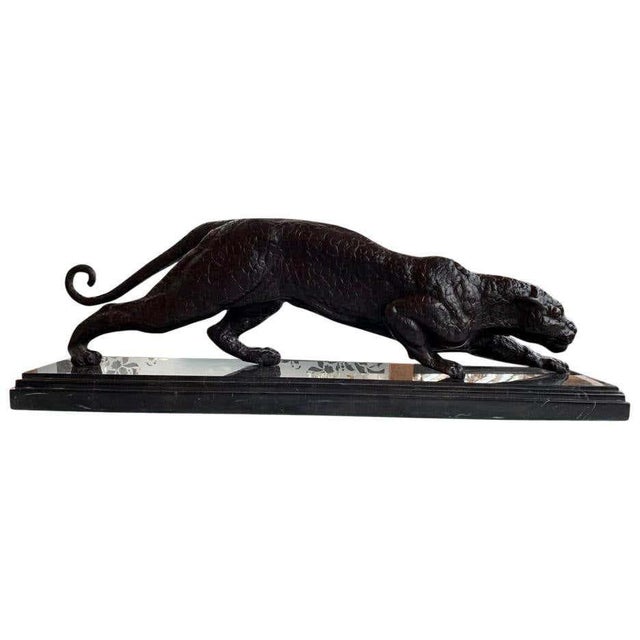 French Art Deco Bronze Panther For Sale - Image 5 of 5