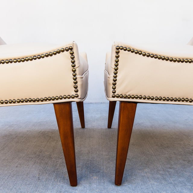 1950s Restored 1950s Mid Century Modern Selig Lounge Chairs in Edelman Leather For Sale - Image 5 of 15